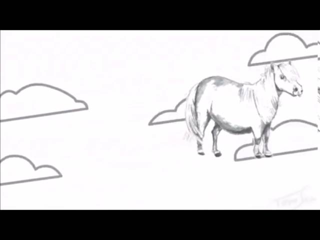 He's a magical pony flying through the sky